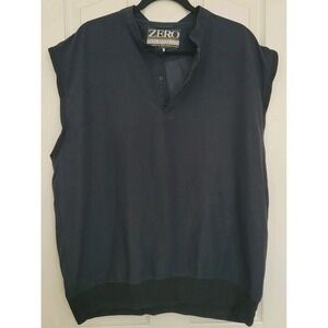 Zero Restriction Golf Vest Men's L Navy Windshirt Microfiber Polyester
